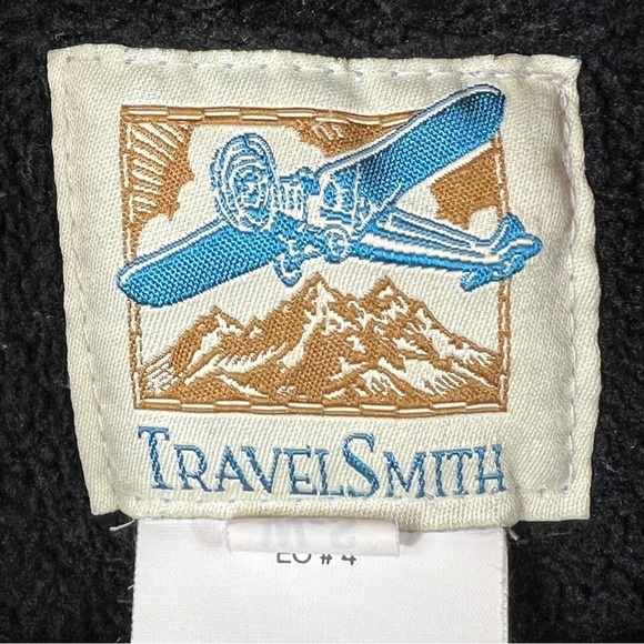 Travelsmith Fleece Pullover Women's Size Small Black Draw String Waist - Picture 7 of 10